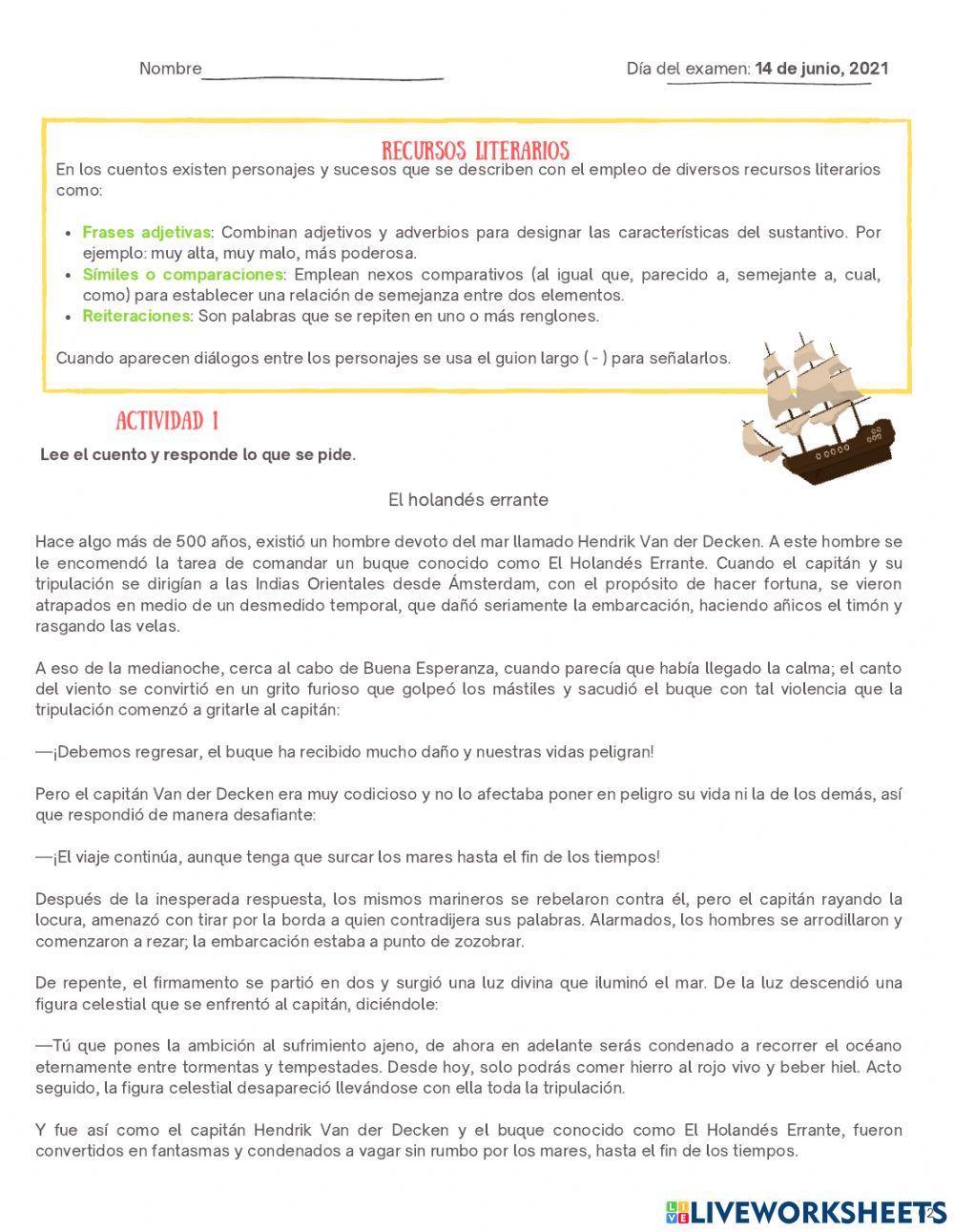 Guía de estudio - Examen Trimestral, Quinto Grado