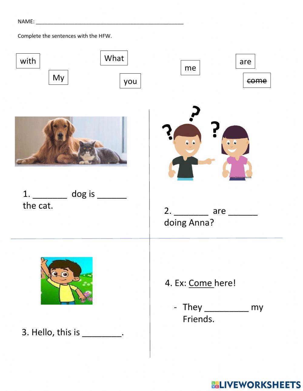 La w7 HIGH frequency WORDS