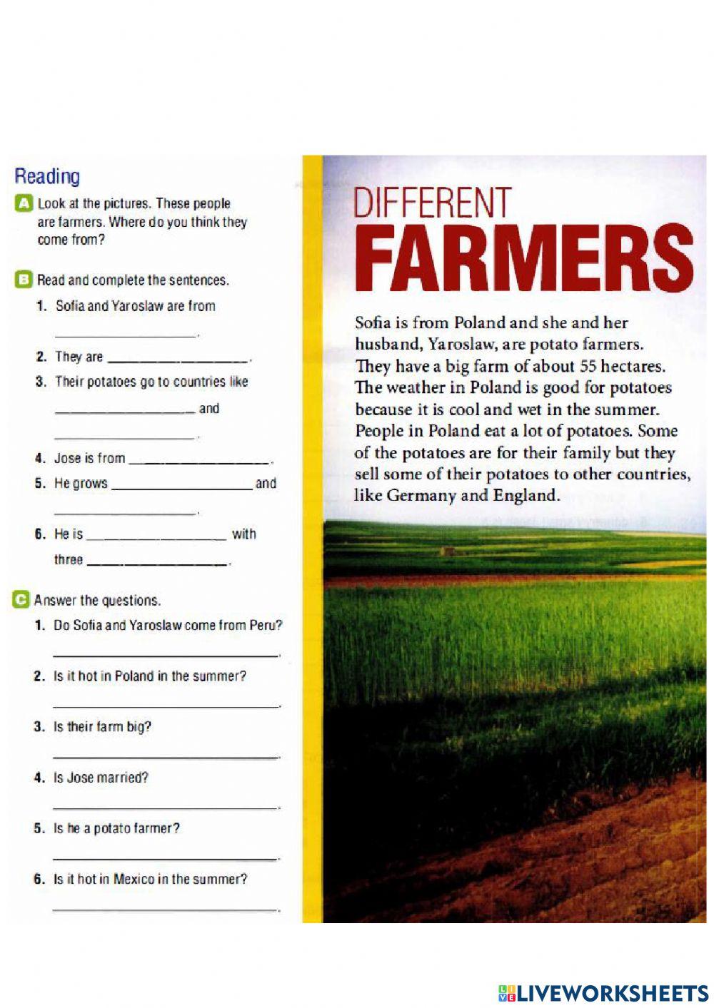 Reading DIFFERENT FARMERS