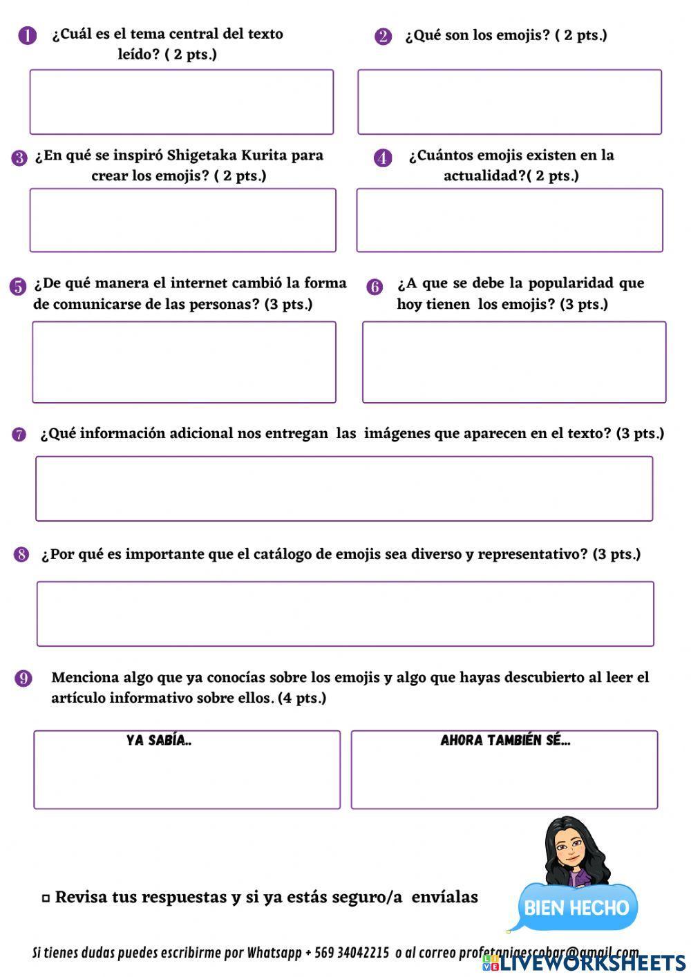 Guía N° 11 Artículo informativo- Emojis