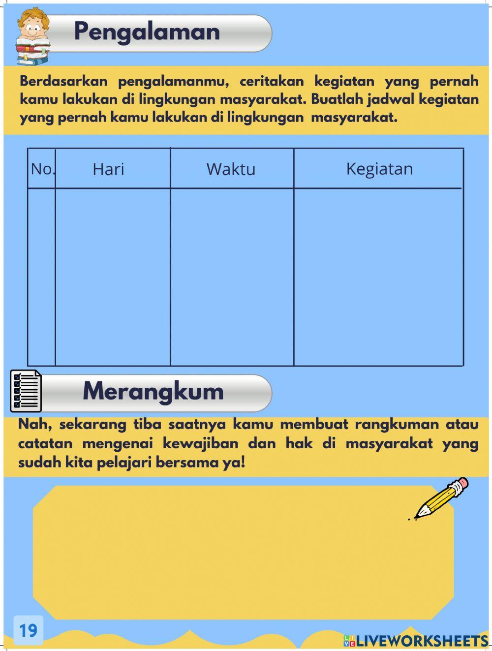 Hak dan Kewajiban di Masyarakat