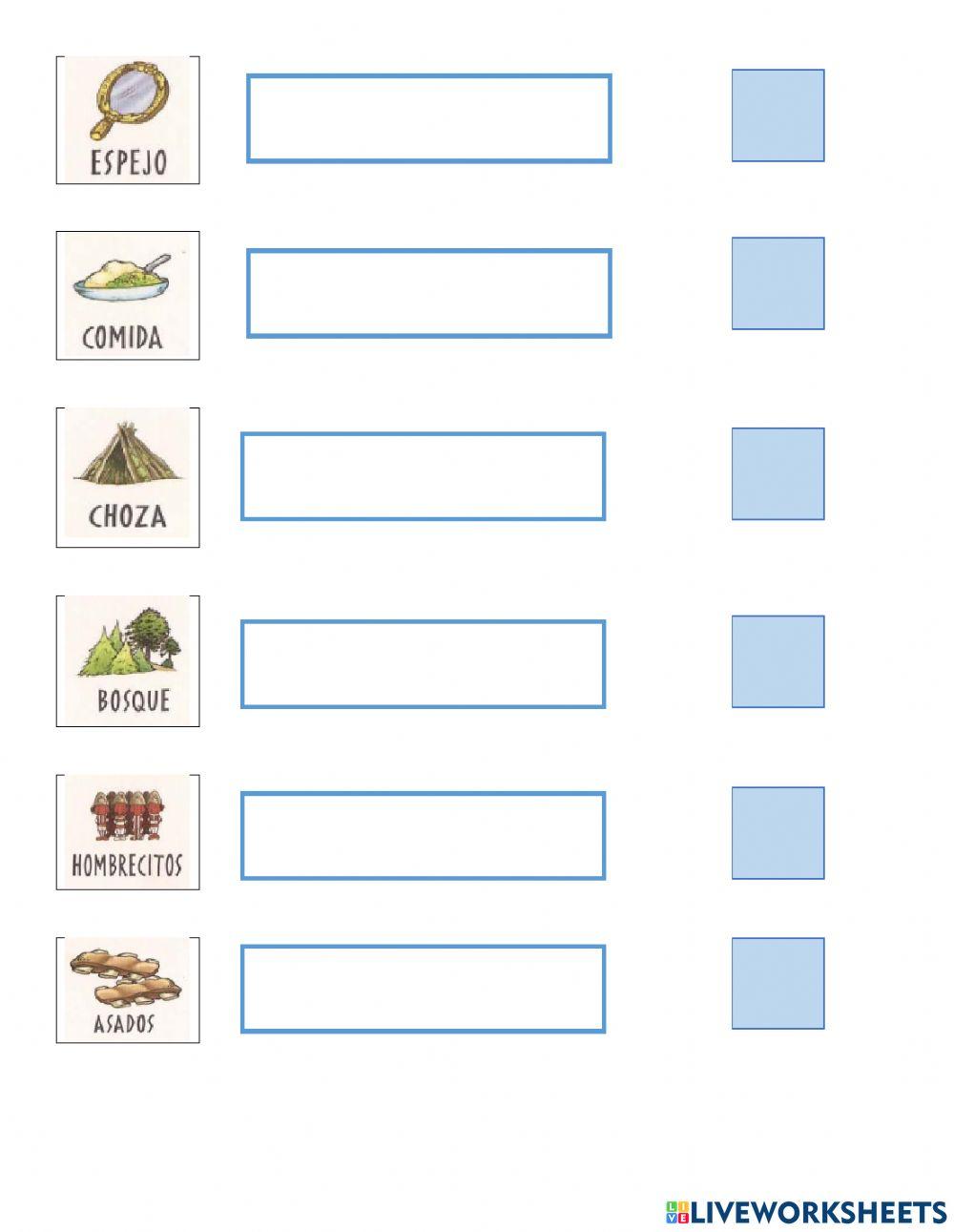 Sílabas - Blancanieves de la tierra del fuego
