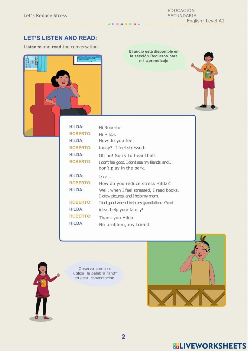 Let-s Reduce Stress - Activity 3:Reduce Stress A1 week13
