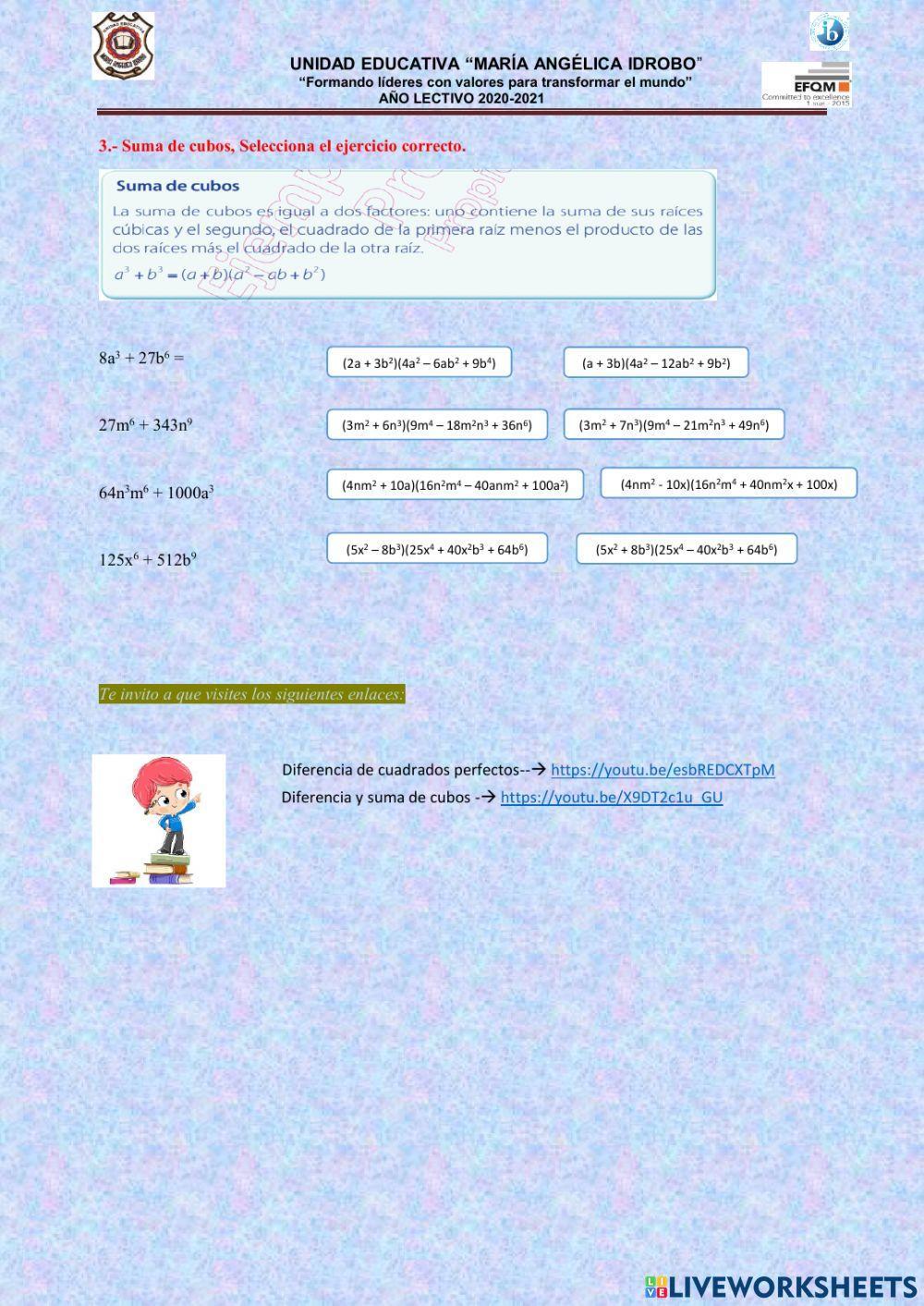 Factorización de binomio