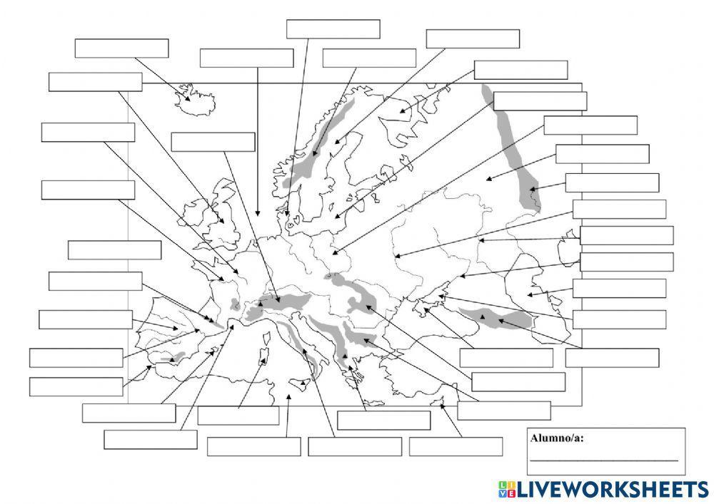 Mapa físico de Europa
