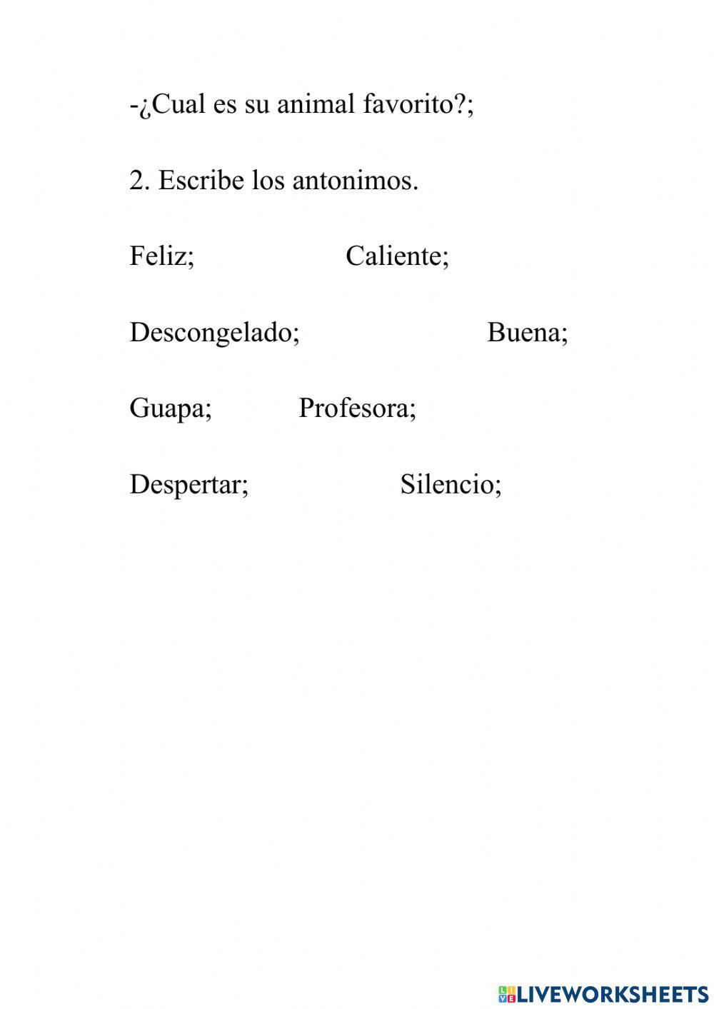 Repaso Trimestral De Lengua