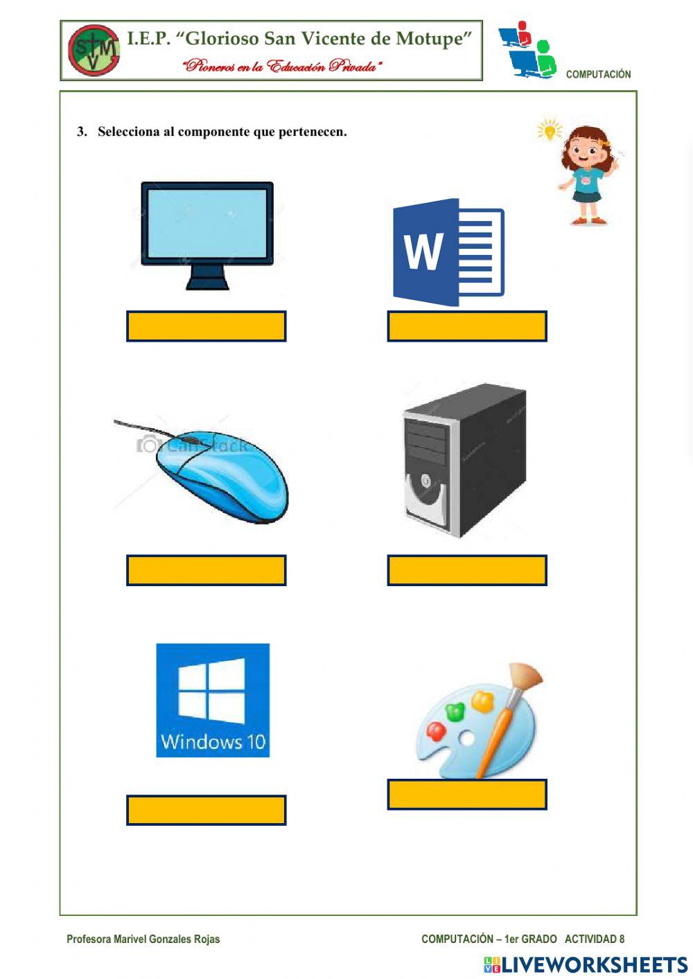 Acitividad 9. Componentes de un ordenador.