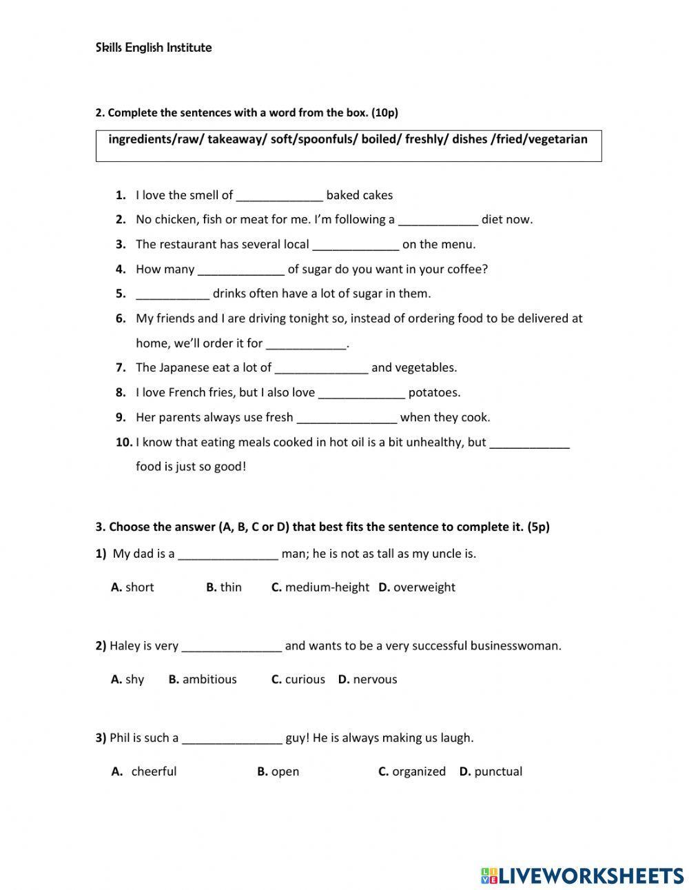 PET - Use of English TT1