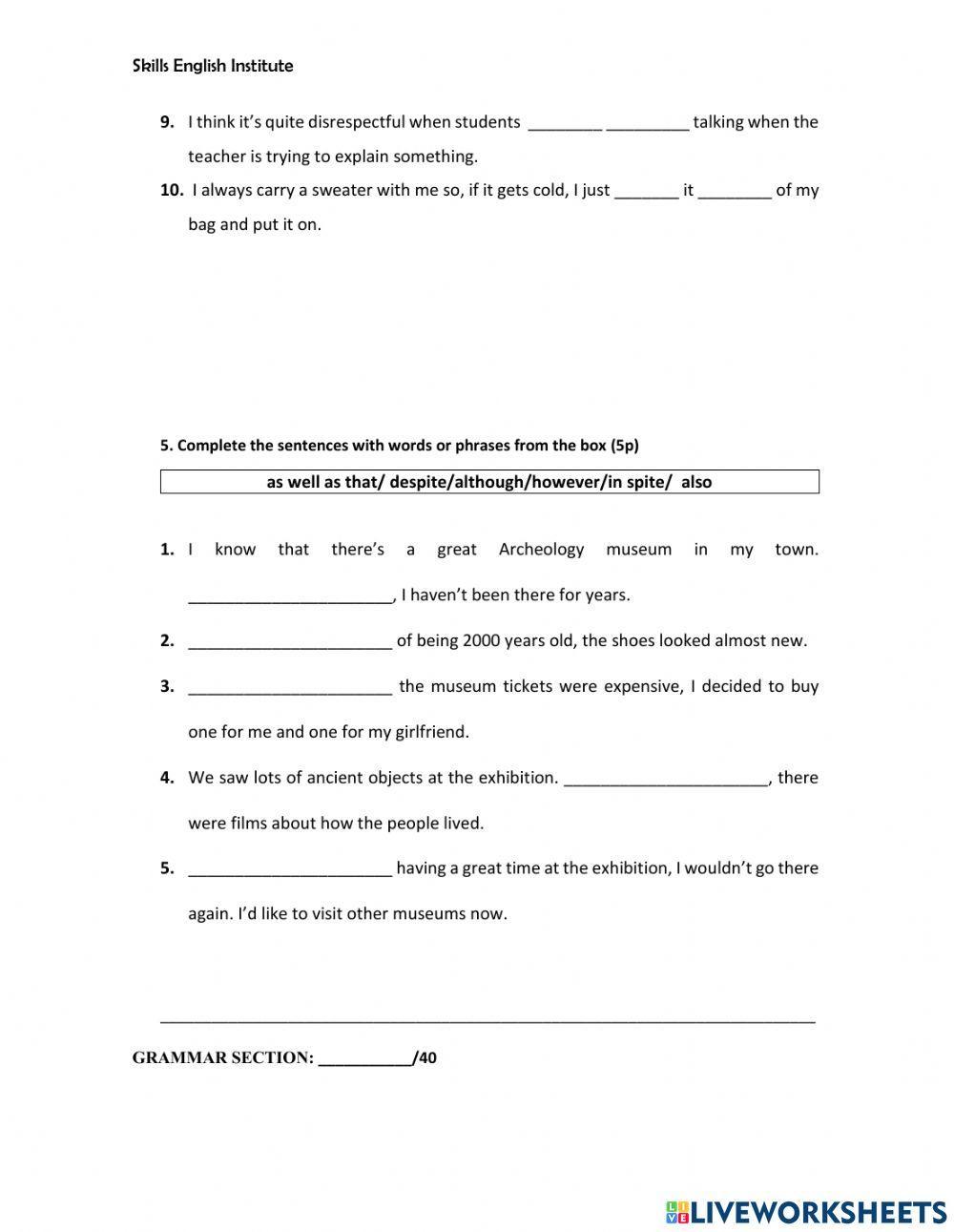 PET - Use of English TT1