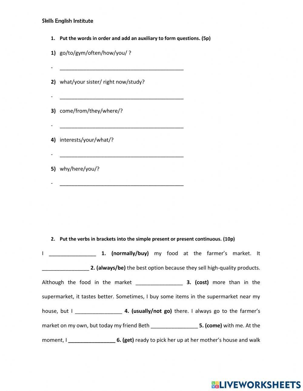 PET - Use of English TT1