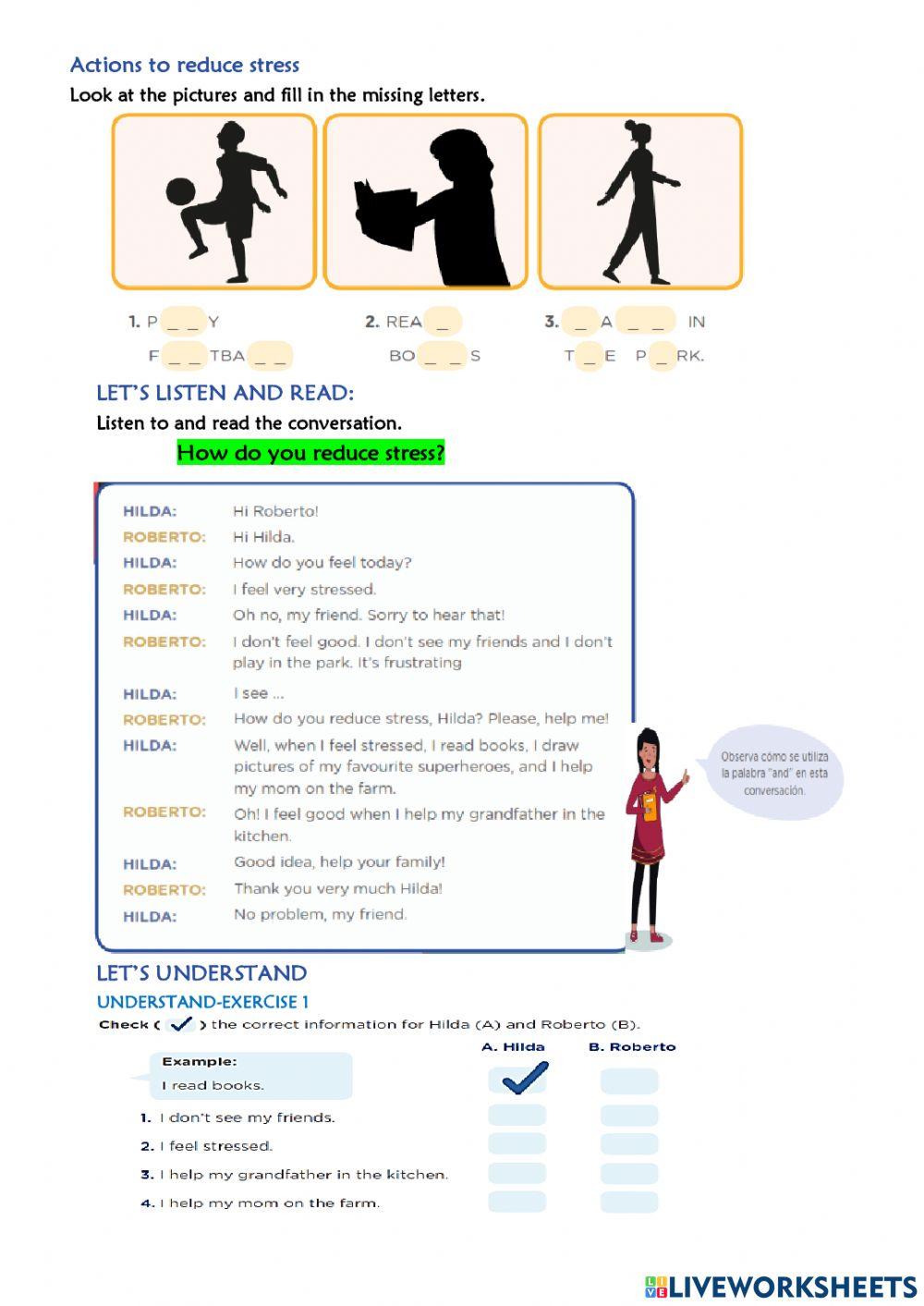 Let’s Reduce Stress:Experience 3- Activity 3- A2