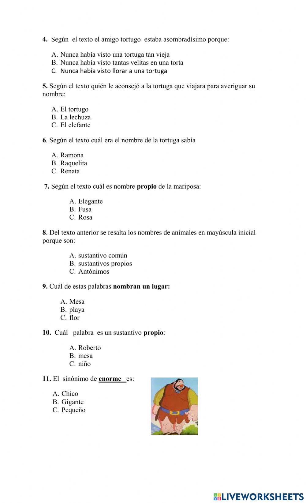 Examen lengua castellana ii