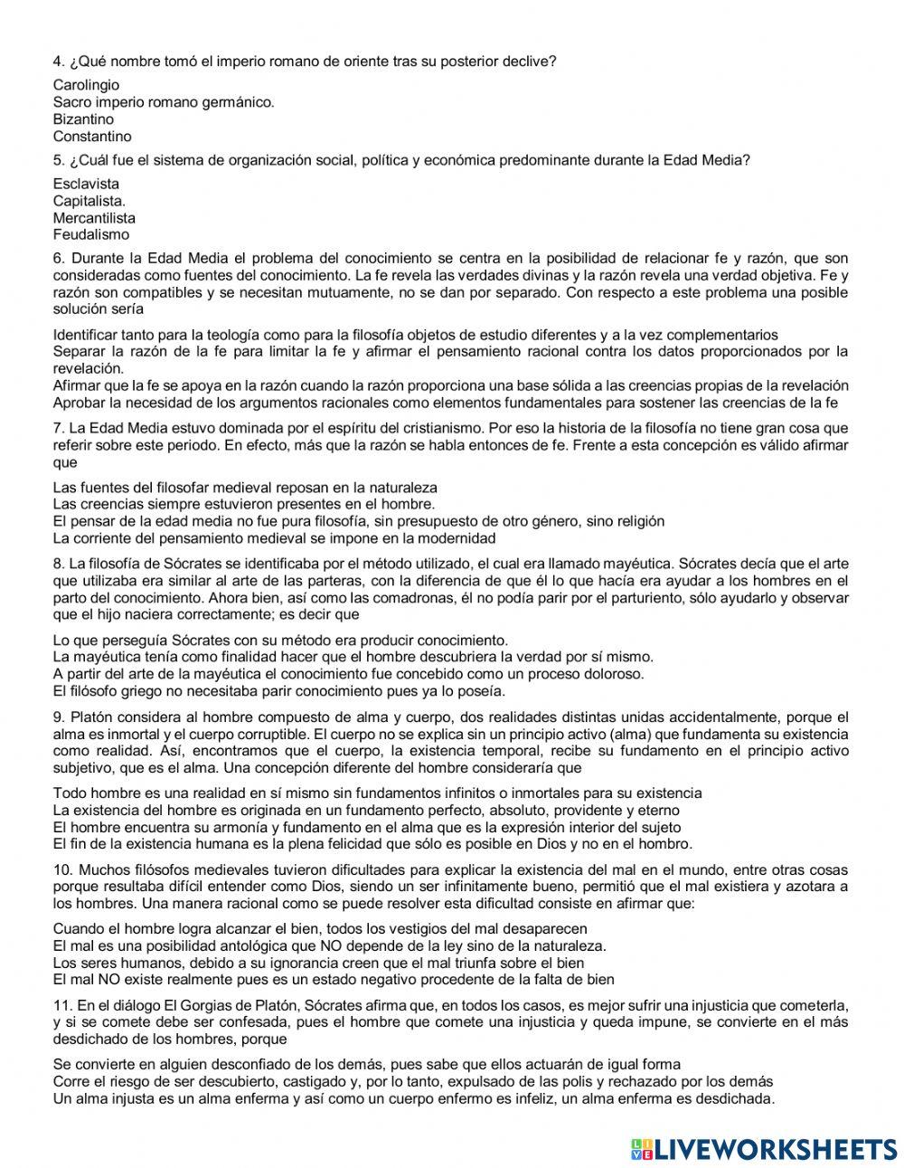 Historia de la filosofía medieval