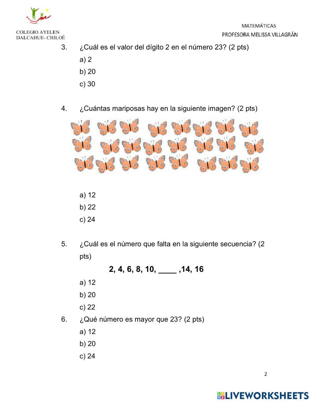Evaluación N°1 MATEMÁTICAS