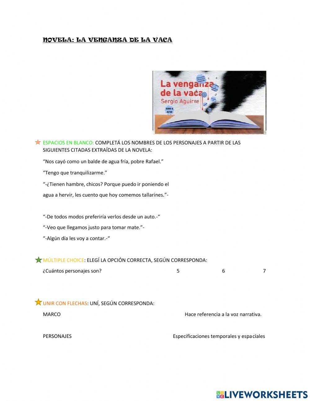 Novela: La venganza de la vaca