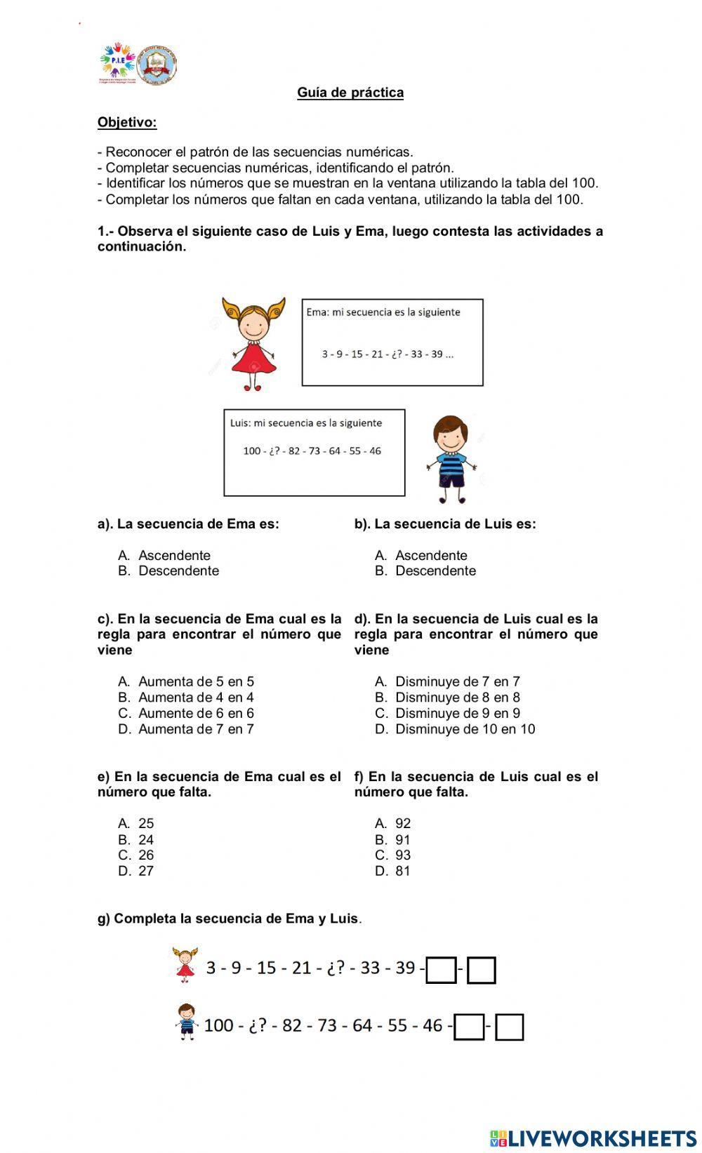 Patrones y secuencias