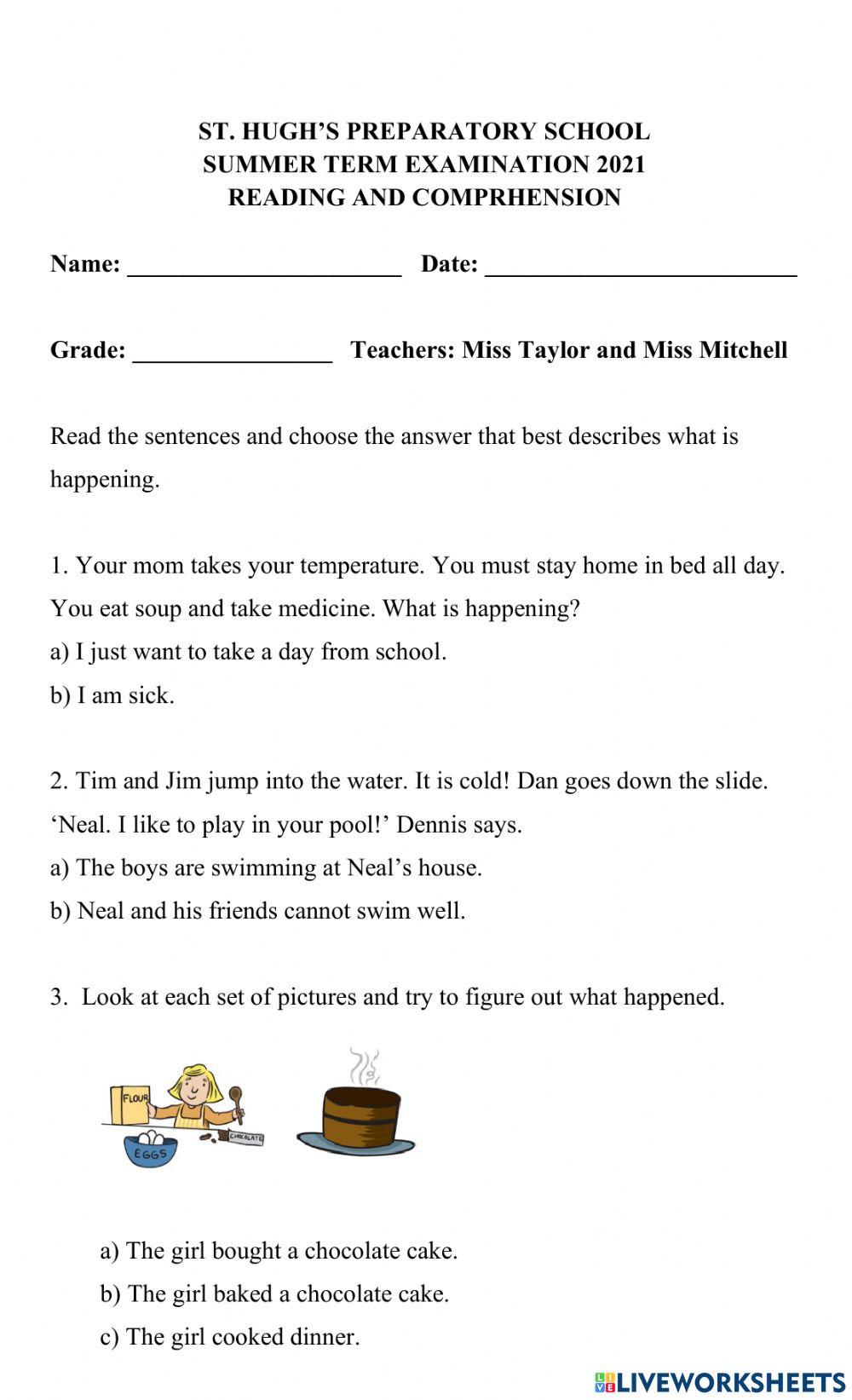 Reading & Comprehension