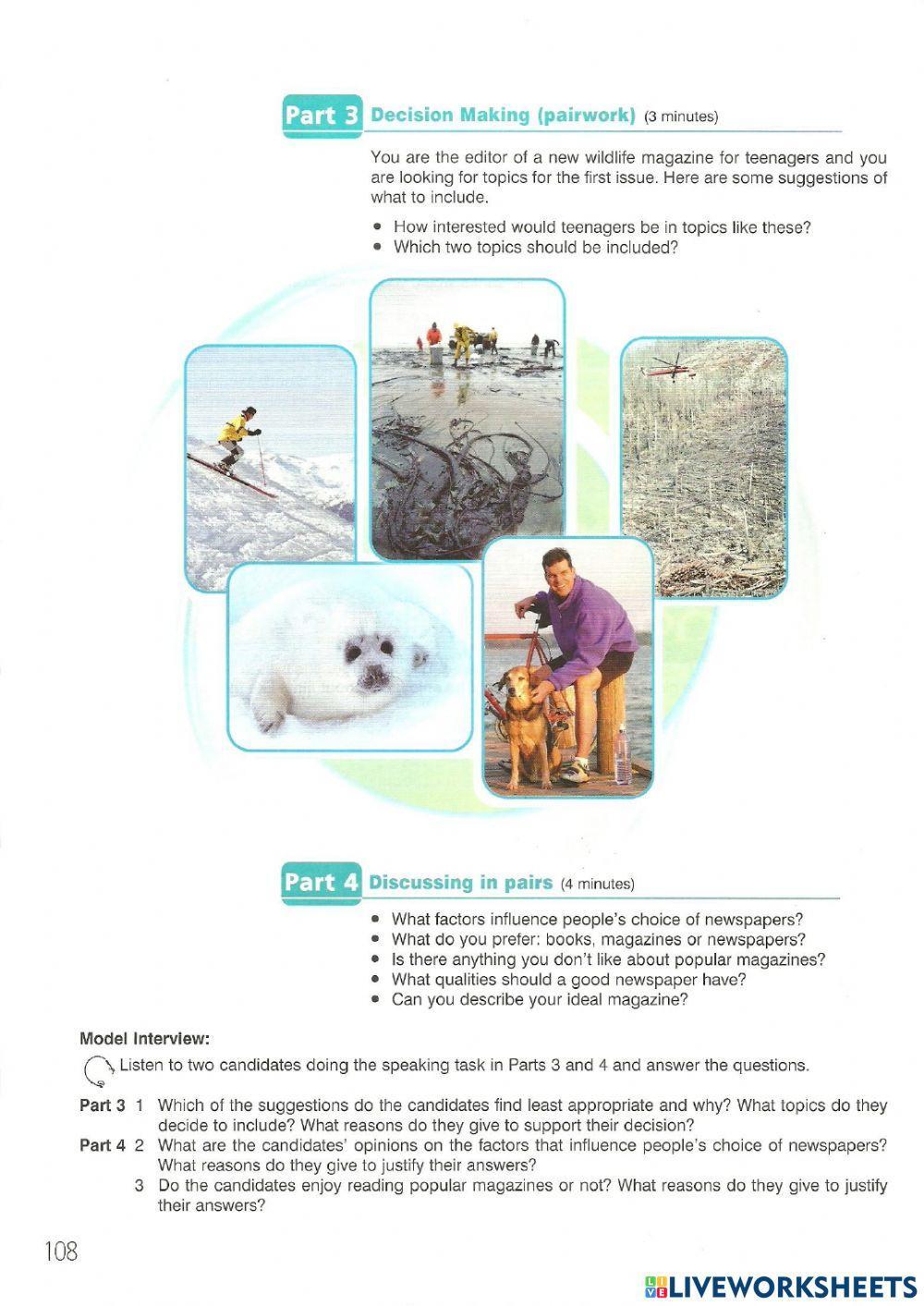 FCE(1) Speaking Tests - 10, 11