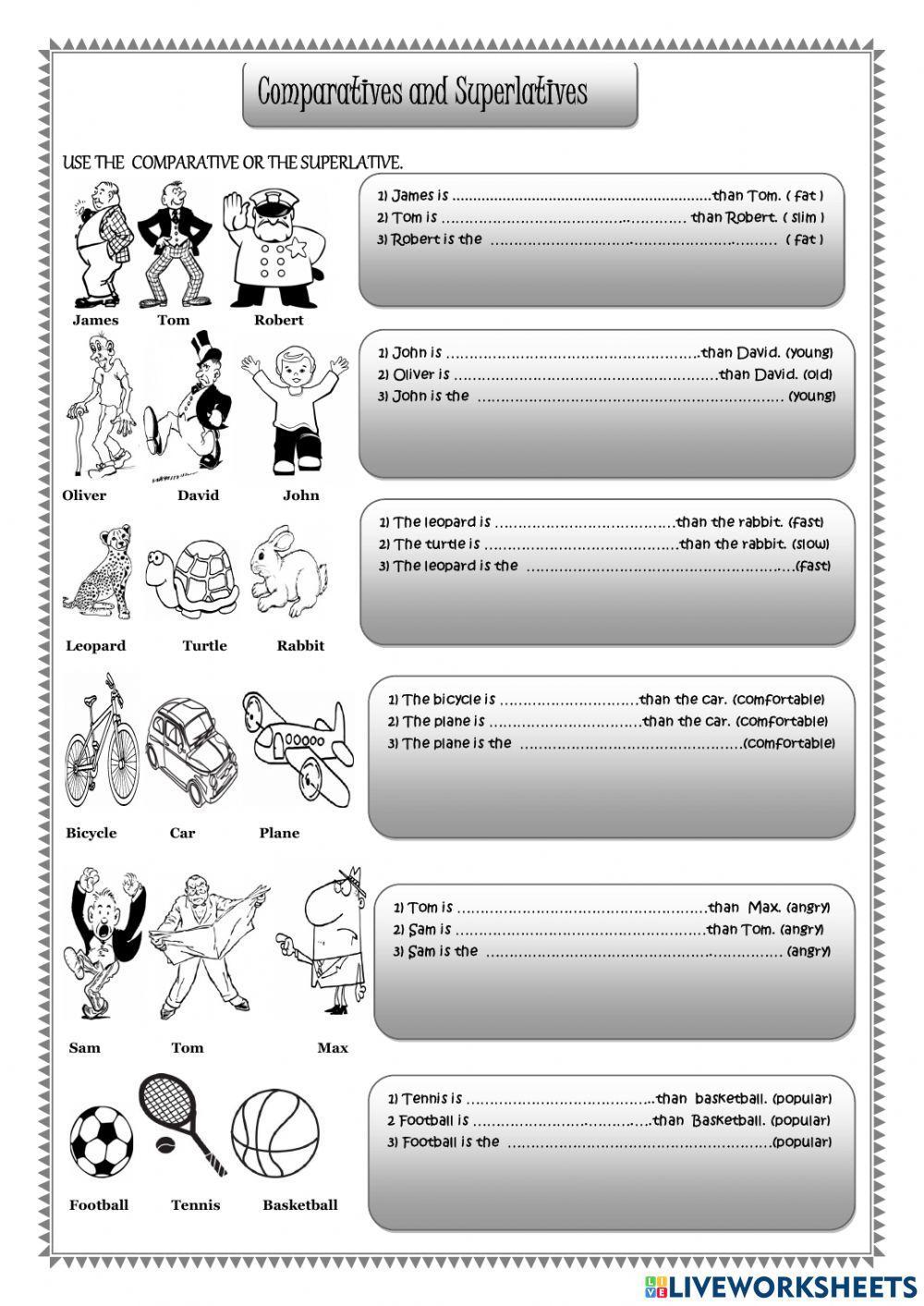 Comparative and Superlative Adjectives