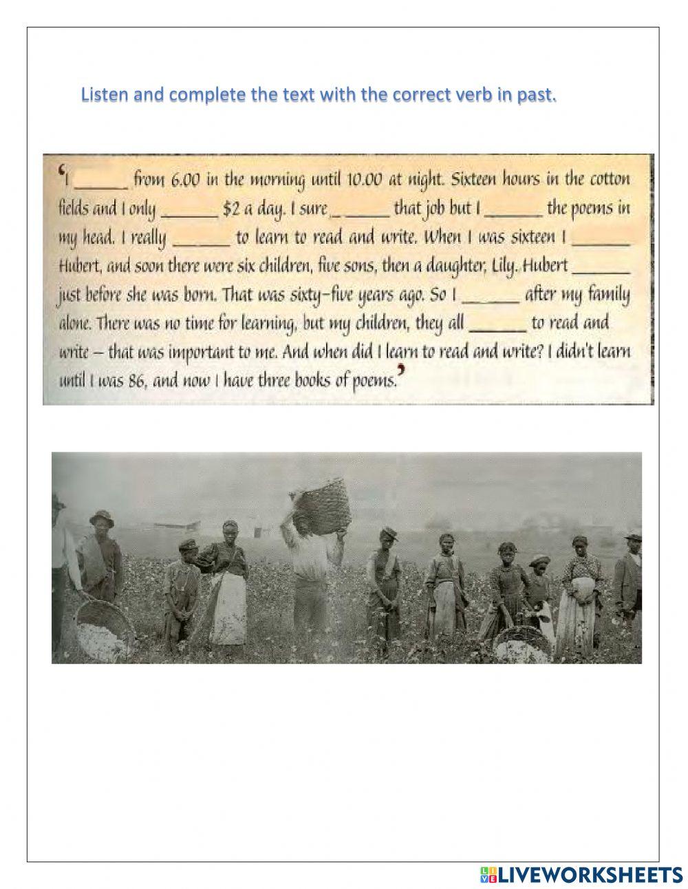 The slave in the past