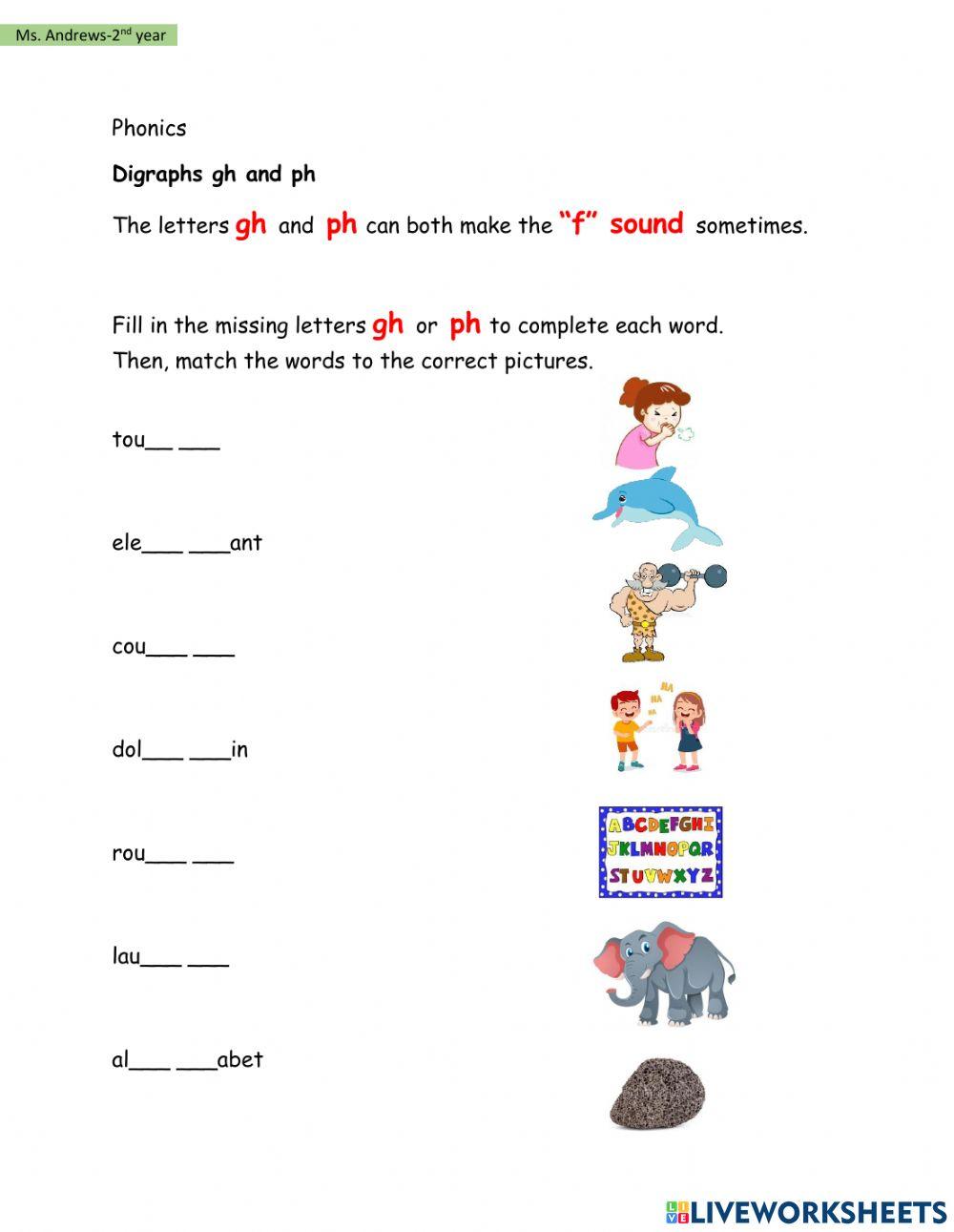 Digraphs- gh and ph