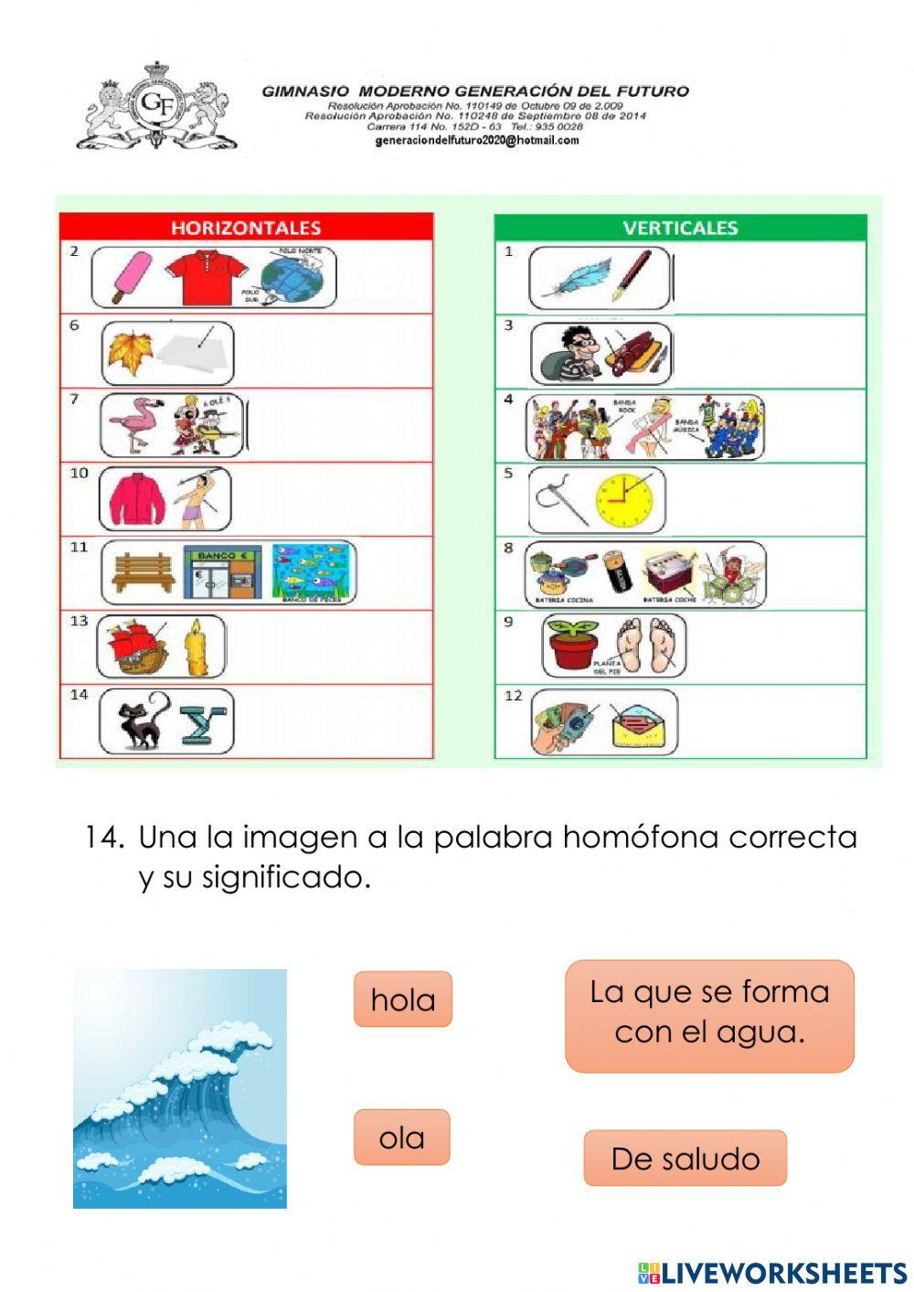 Examen bimestral Español