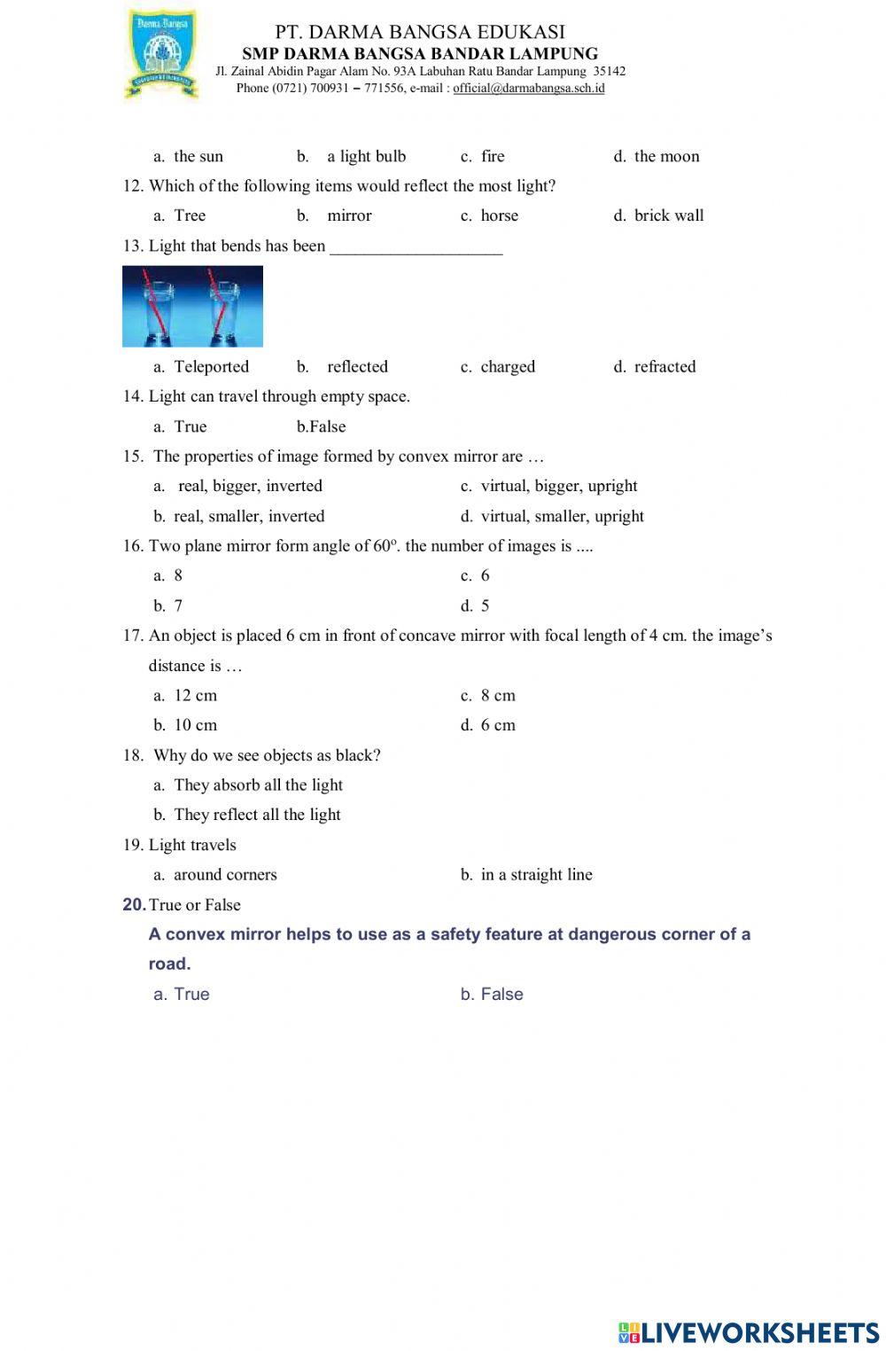 Final Test Physics 8