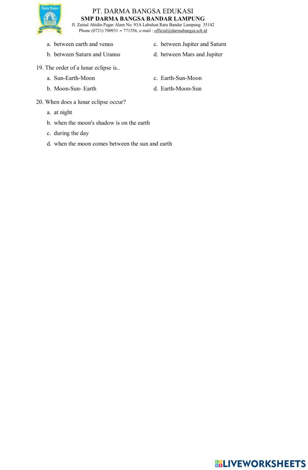 Final Test Physics 7