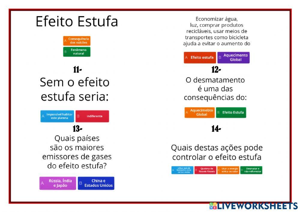 Aquecimento Global  e Efeito Estufa