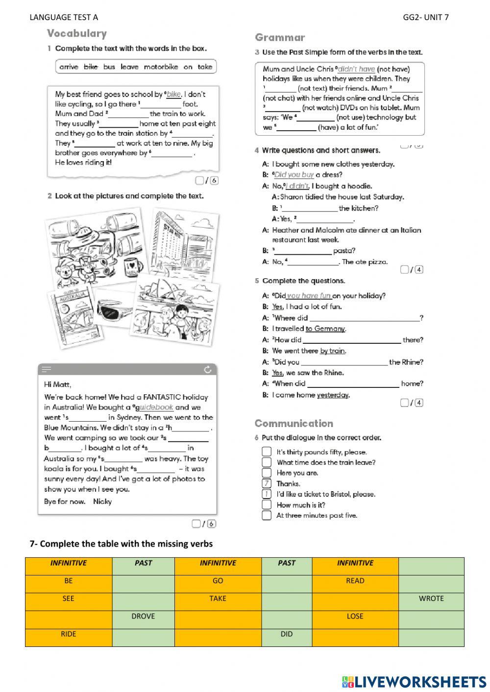 First Language Test A gogetter2