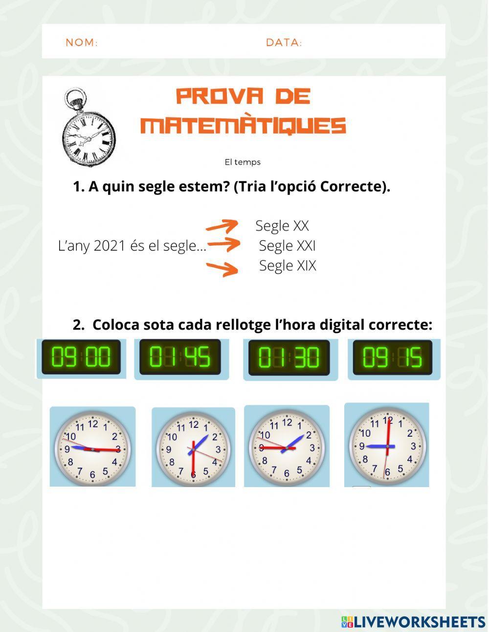 Prova mates ACI (el temps)