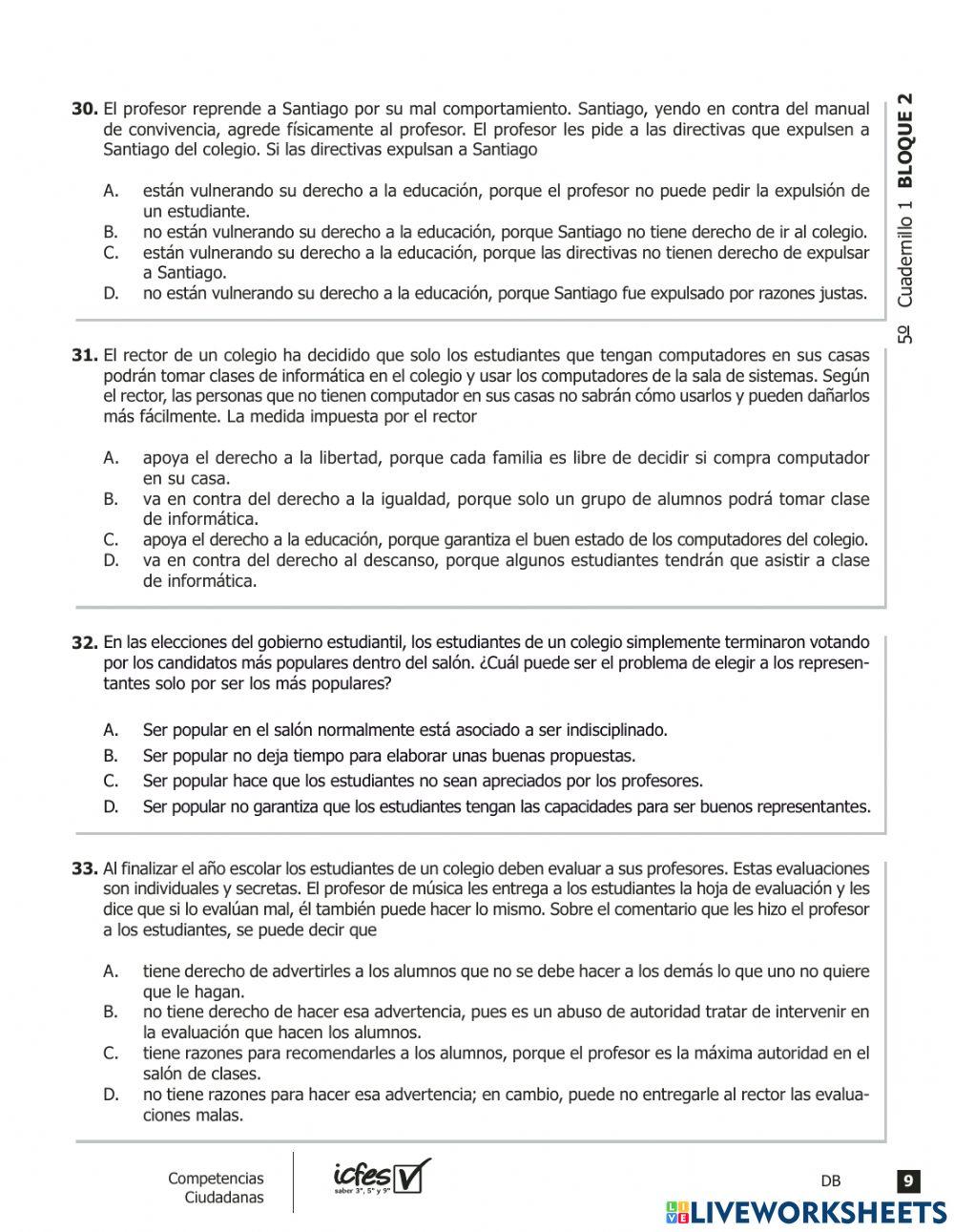 Prueba saber Sociales 201251p