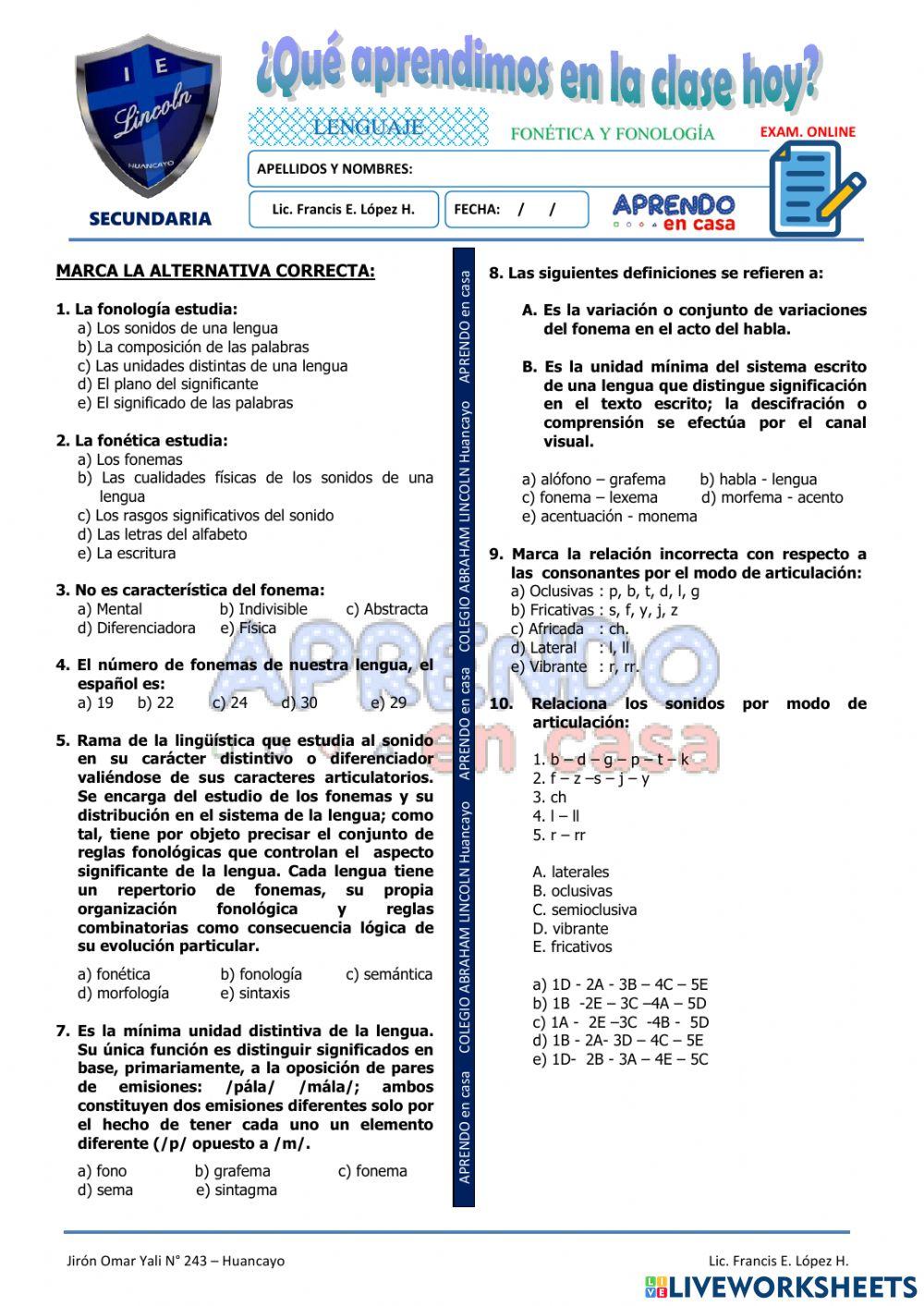 Prac. Fonema y Fonología