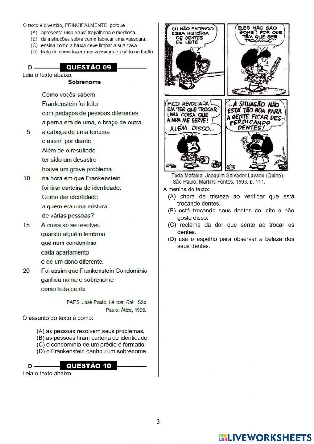 Atividade Diagnóstica