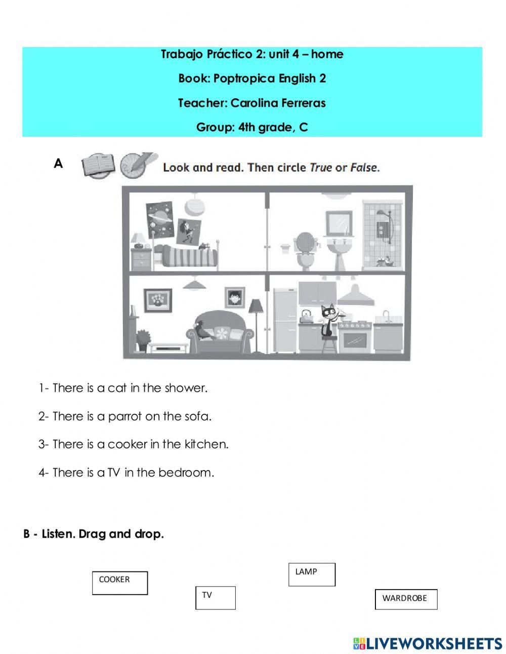 Trabajo Práctico 2: Unit 4 - Poptropica English 2