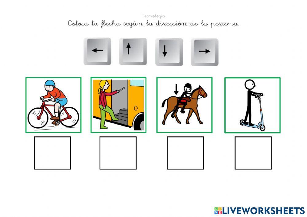 Las flechas del teclado