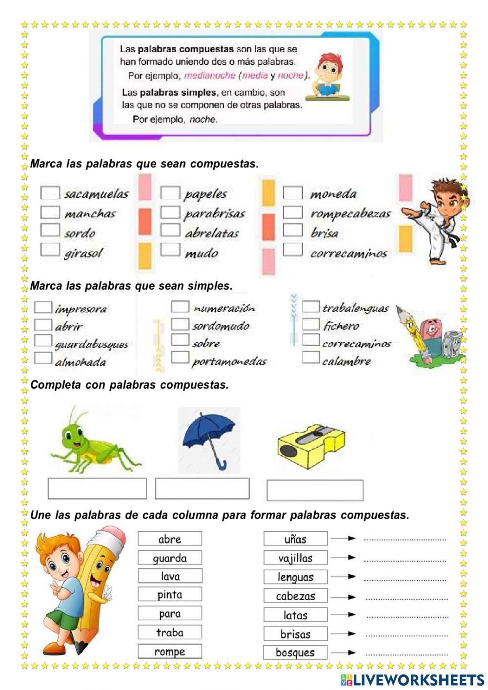 Palabras compuestas Palabras compuestas