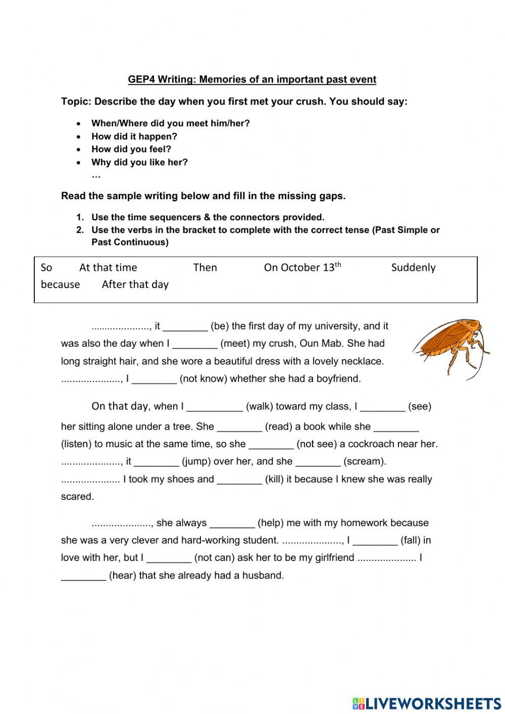 GEP4 Writing Gaps filling