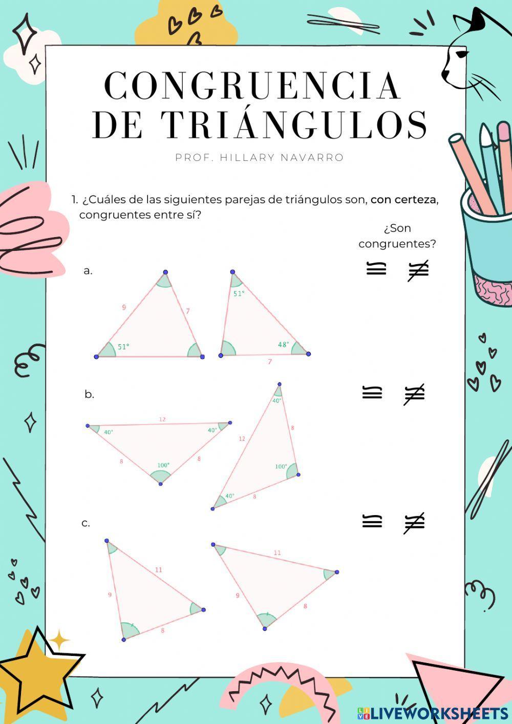 Congruencia de triángulos