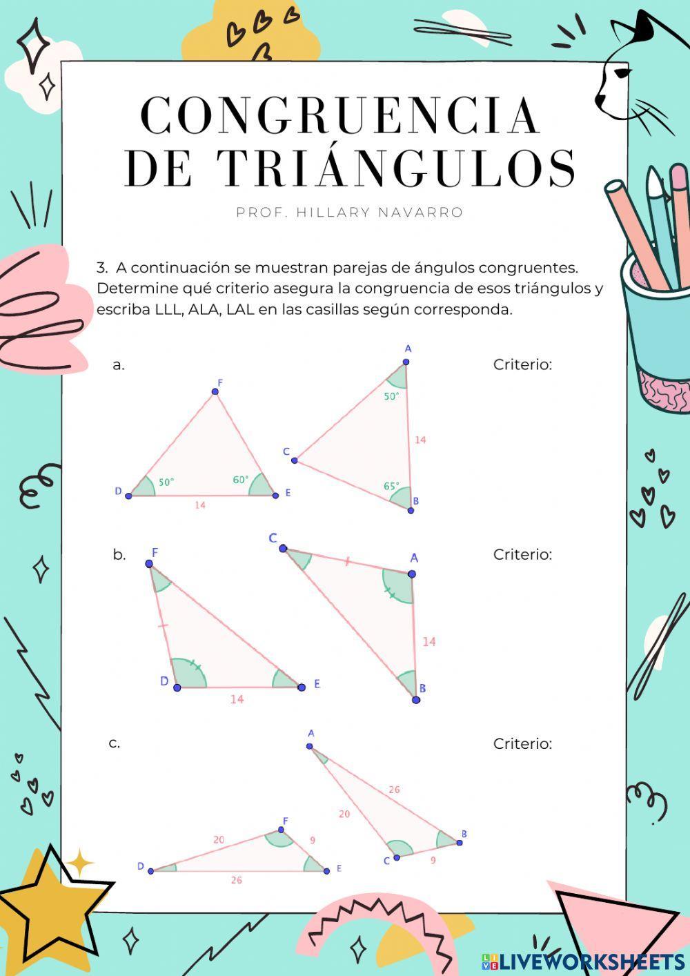 Congruencia de triángulos