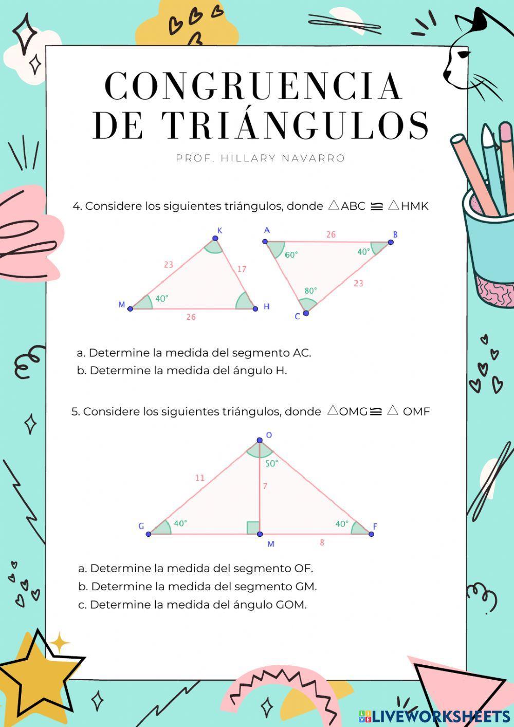 Congruencia de triángulos