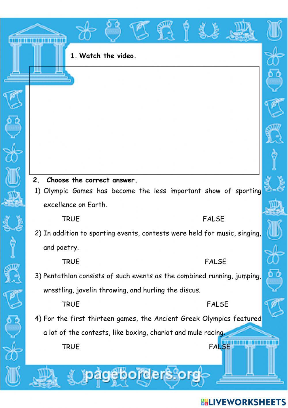 The origin of the Olympic Games