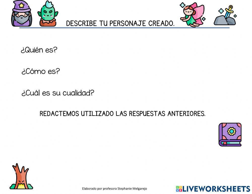 Descripción de personajes