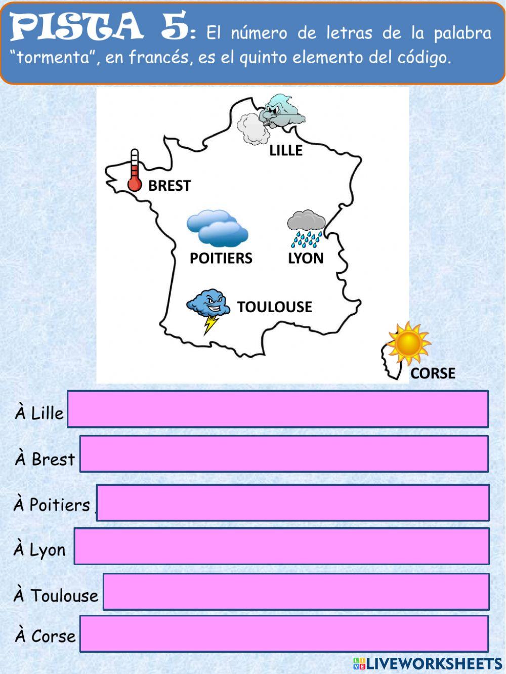 La météo expression écrite