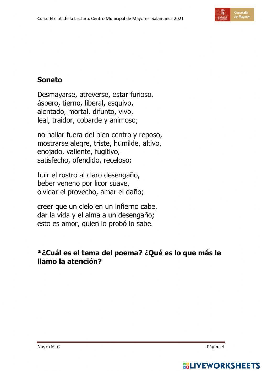 5 Poemas de Lope de Vega