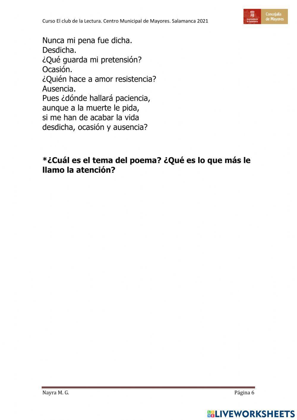 5 Poemas de Lope de Vega