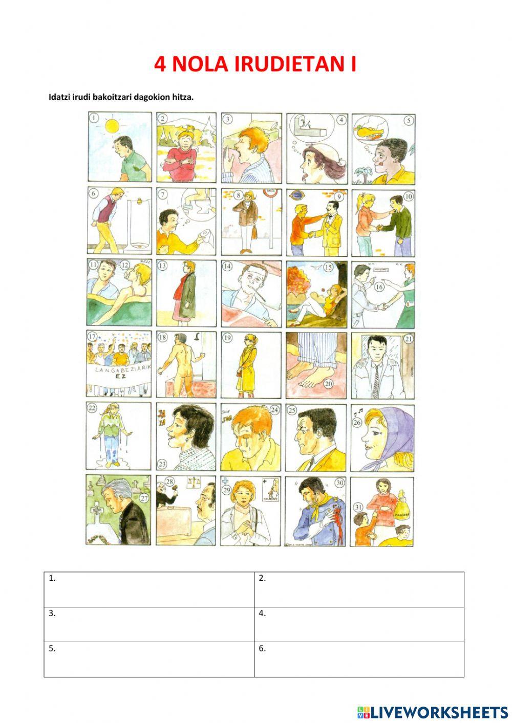 4 lexikoa: nola irudietan i