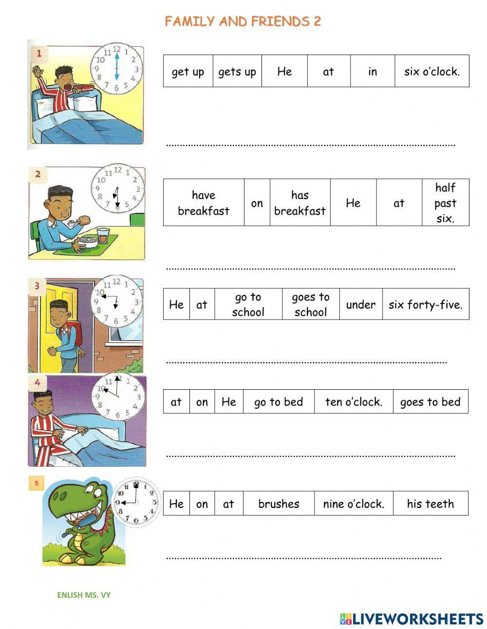 Fa2 Unit 8: What's the time?