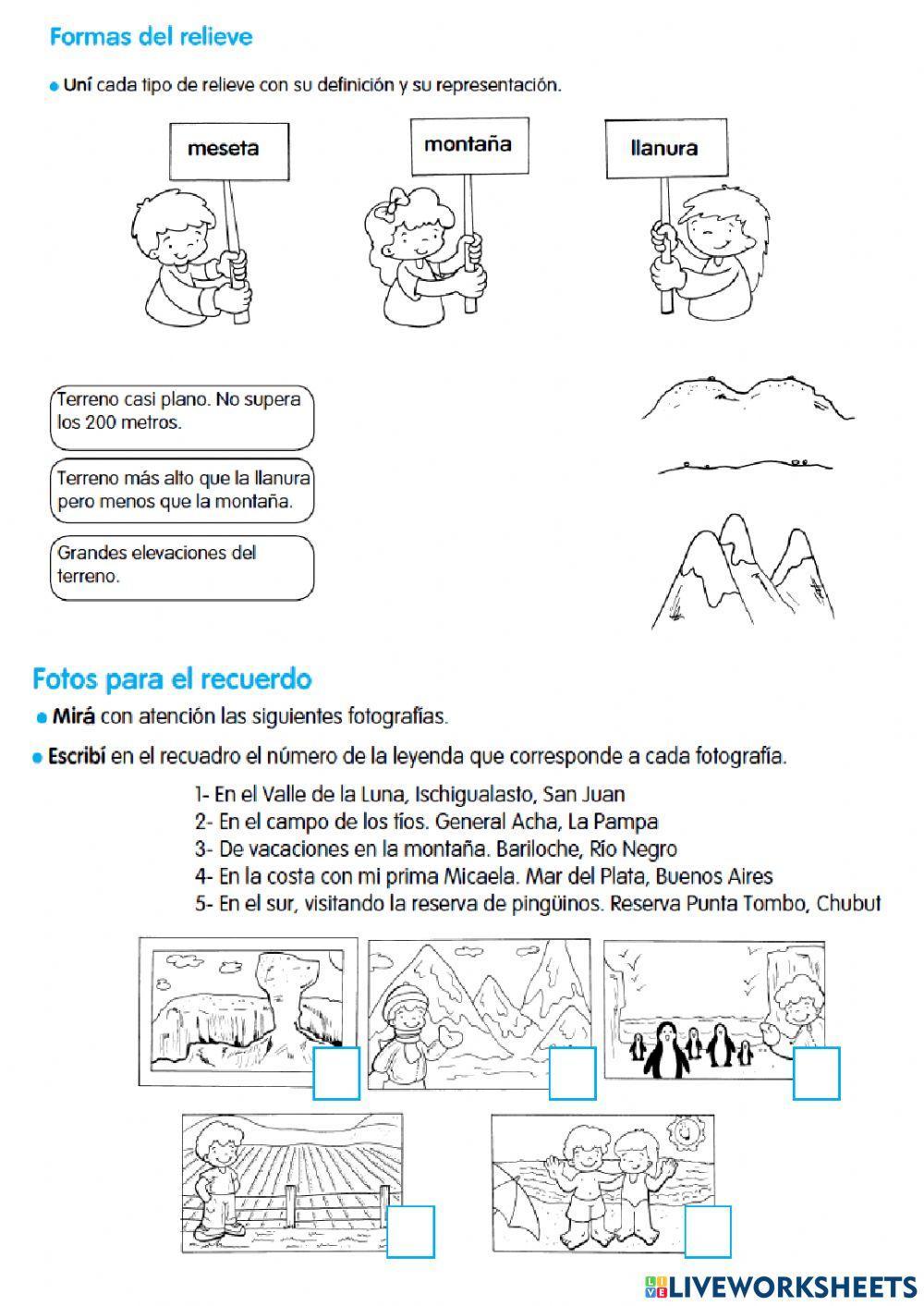 Relieves de Argentina