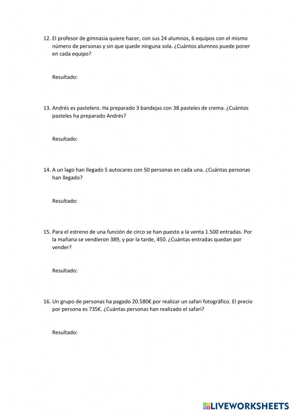 Problemas matemáticos